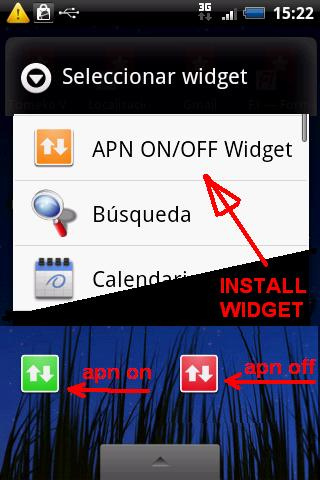 APN widget Free Download Android Applications, Android Apps: APN on off Widget