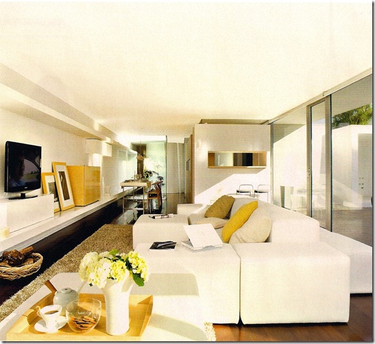 Casa de Valentina - via Arquitectura y Diseño - diversos pufes formando um sofá