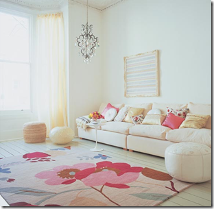 Sala romântica. Tapete da The Rug Company