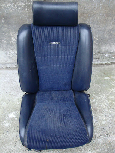 FS: Early RECARO Reclinging Sports Seat! BLUE leather and Corduroy early  911S