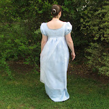 Shannon's Regency dress, back (it was a little windy)