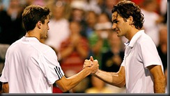Roger Federer y Gilles Simon