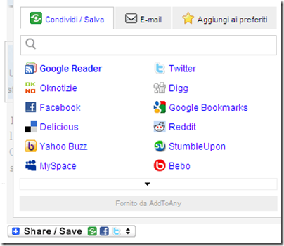 condividi con AddToAny