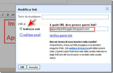 come mettere link foto post blogger come mettere link foto post blogger