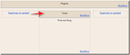 come mettere messaggio benvenuto solo home page blog