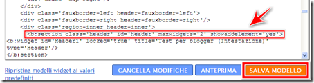 come aggiungere gadget html javascript banner header blog blospot