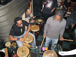 Raven sitting in with the percussionists...