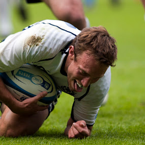 Mike Blair Try by Tommy  Cochrane - Sports & Fitness Rugby union ( scotland, edinburgh, murryfield, test, mike blair, emc, rugby )