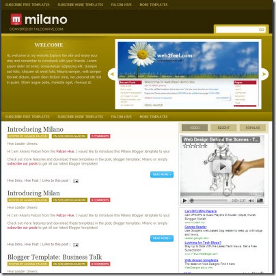 milano blogger template milano blogger template