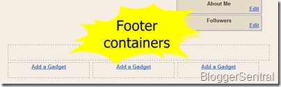 footer container