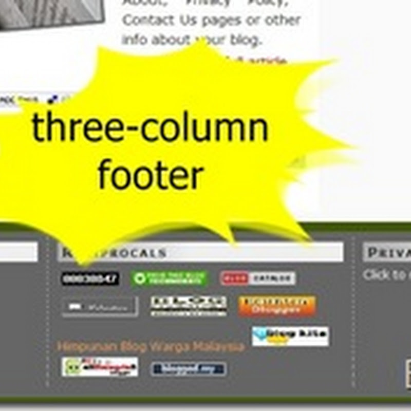 How To Add a Three Column Blog Footer