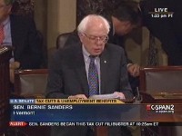 Sanders filibusters