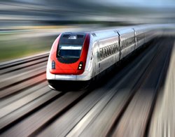 Speeding train