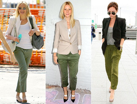 Pants-Cropped-Olive-Green-Celebrities-People