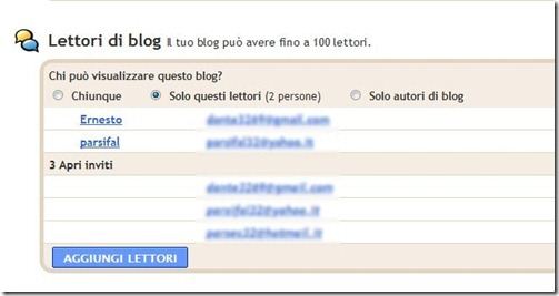 lettori blog blogger inviti