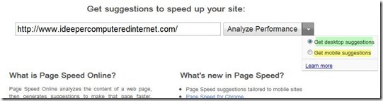 page speed online