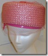 Pink pillbox hat W