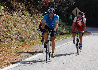See the mile 7 marker in the background?  That means you're at the top!