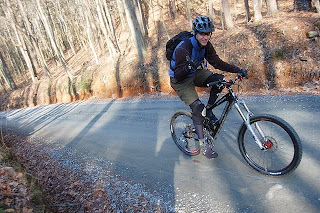 Robb on the latest test ride - Rocky Mt Slayer