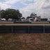 Looking across the track