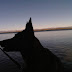 Rikka at the lake at campground