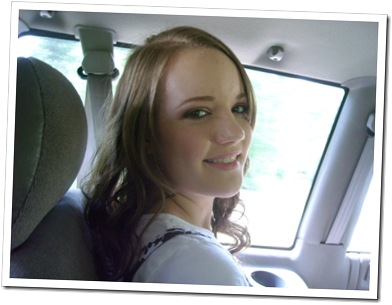 rebekah in car