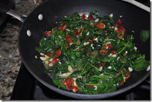  Whole Wheat Orzo with Spinach, Sundried Tomatoes and Garlic