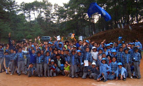The children enjoying sports day