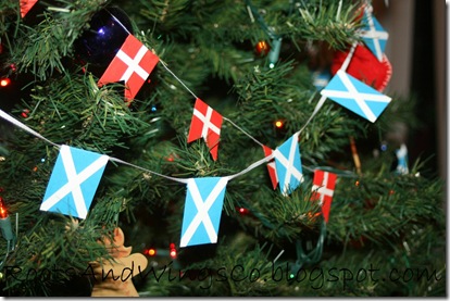 danish flag scottish flag garlands christmas