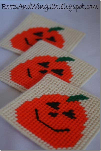 halloween plastic canvas coaster b