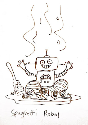 Chuck, the pasta-loving robot