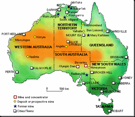 Energy sector mining map australia