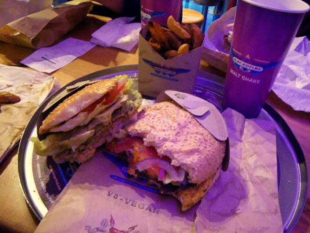burgers half eaten