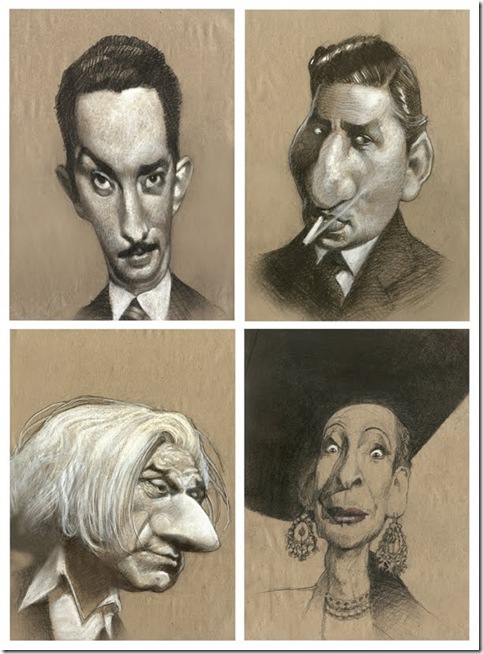 caricaturas colection por 4 en b caricaturas colection por 4 en b
