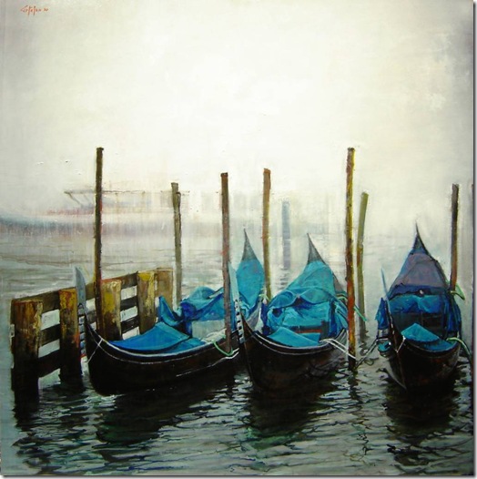 Gondolas en la niebla Gondolas en la niebla