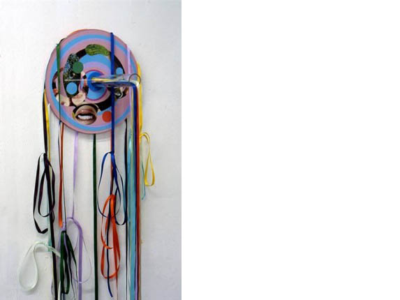 'Plastique Fantastique Ribbon Probe (for May Day)/ Tie-Untie-Retie', 2006, <br />with Simon O’Sullivan (as Plastique Fantastique)<br />Perspex, ribbons, digital print and paper</a><br />
<a href=