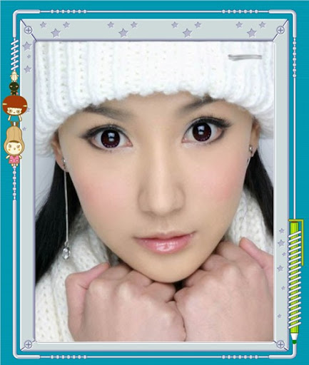 フレームの中の　美人　画像