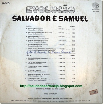 Salvador e Samuel (1979) ContraCapaca Salvador e Samuel (1979) ContraCapaca