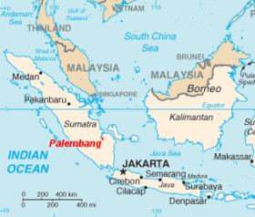Palembang dalam Peta