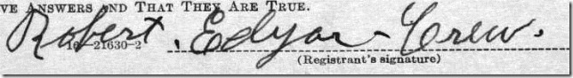 Robert Edgar Crew Signature