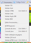 WebDeveloper >> Ferramentas de validação de códigos com a W3C.
