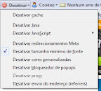 WebDeveloper >> Outras opções.