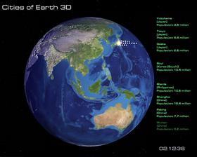 protetor de tela cities of earth 3d