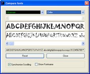 comparando duas fontes no fontpage
