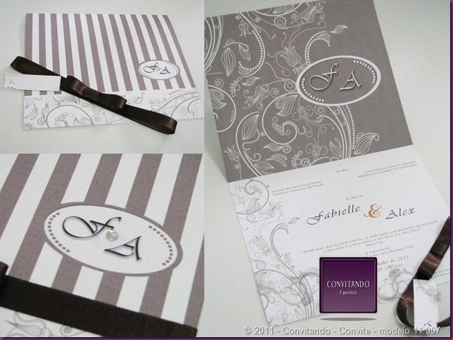 Convite de Casamento - modelo 11.007