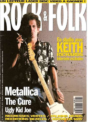 Keith Richards en couverture de Rock & Folk en 1992
