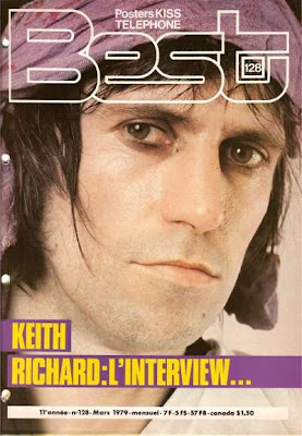 Keith Richard en couverture de Best en 1979