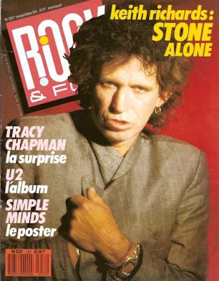 Keith Richards en couverture de Rock & Folk en 1988