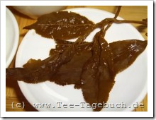 Zealong Oolong: das Blatt nach dem Aufguss
