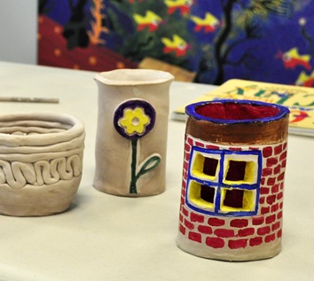 windows on a pencil holder